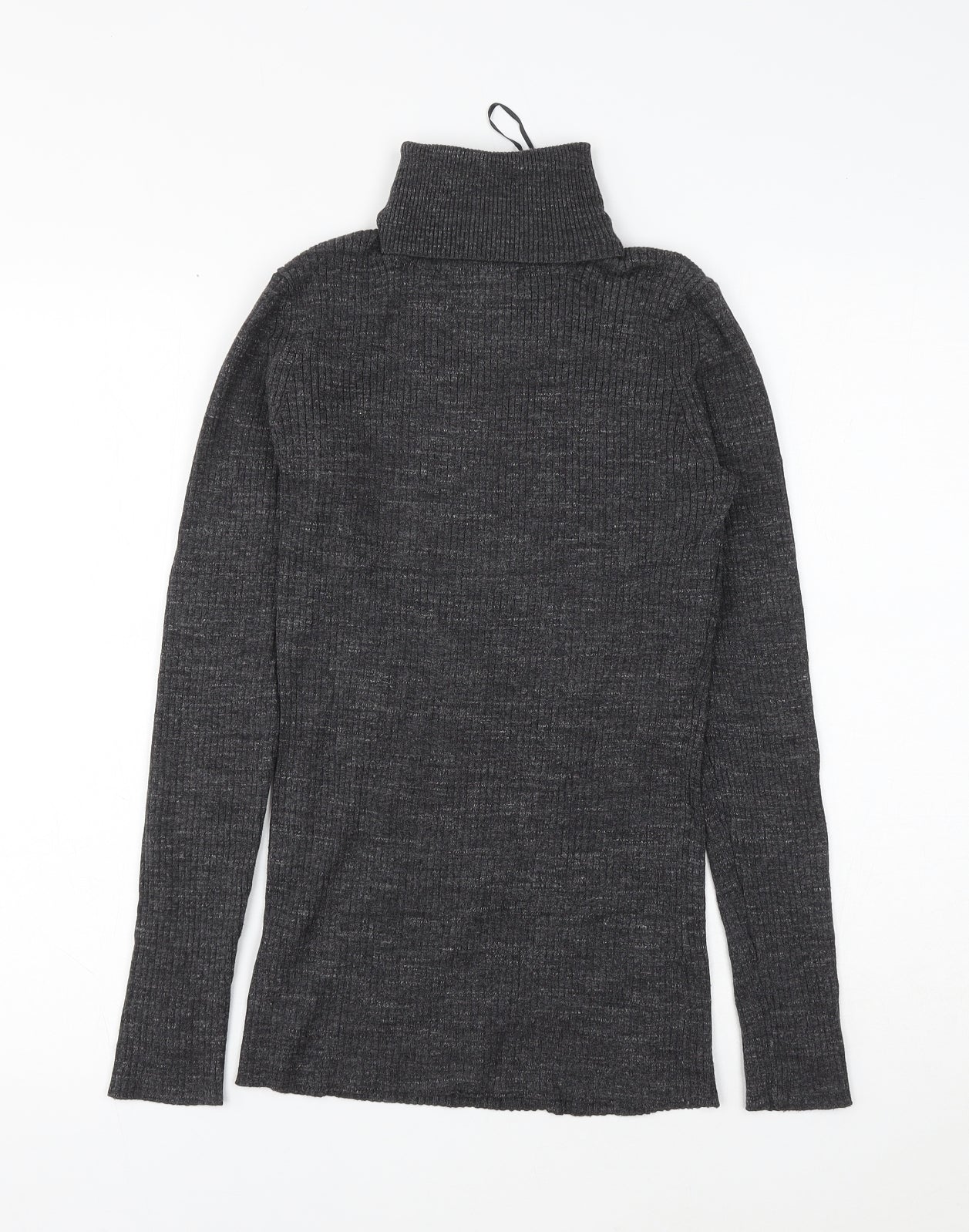 Fat Face Womens Grey Roll Neck Cotton Pullover Jumper Size 14