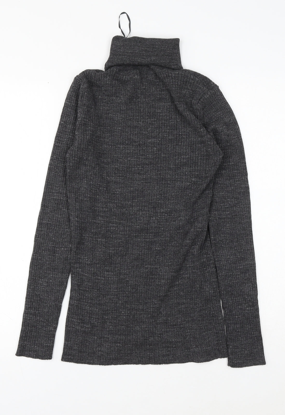 Fat Face Womens Grey Roll Neck Cotton Pullover Jumper Size 14