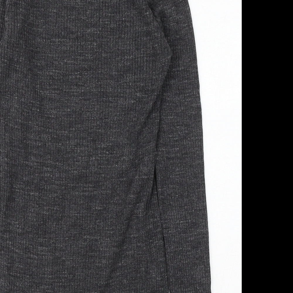 Fat Face Womens Grey Roll Neck Cotton Pullover Jumper Size 14