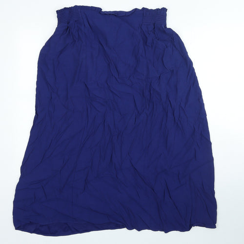 Marks and Spencer Womens Blue Viscose Skirt Size 16
