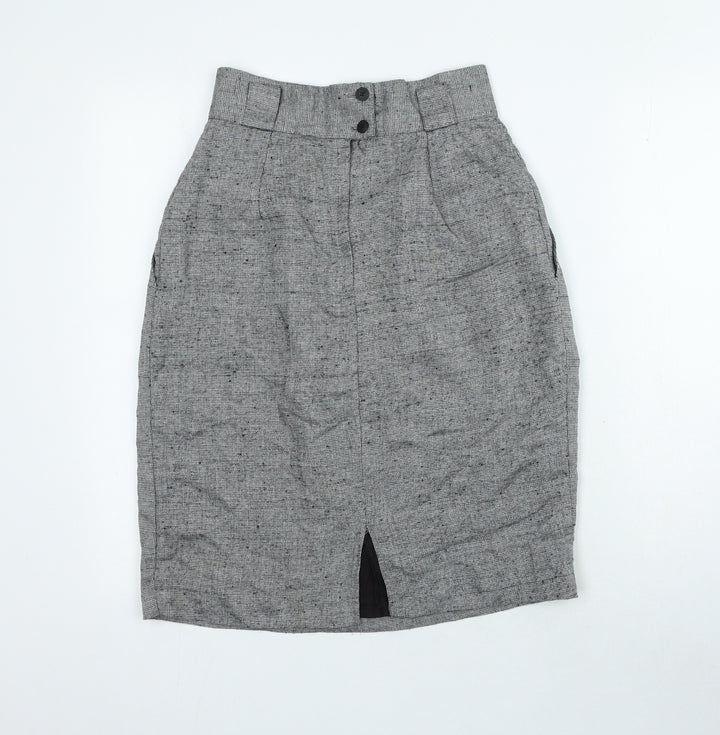 Briggs Womens Grey Polyester Mini Skirt Size 8 Zip