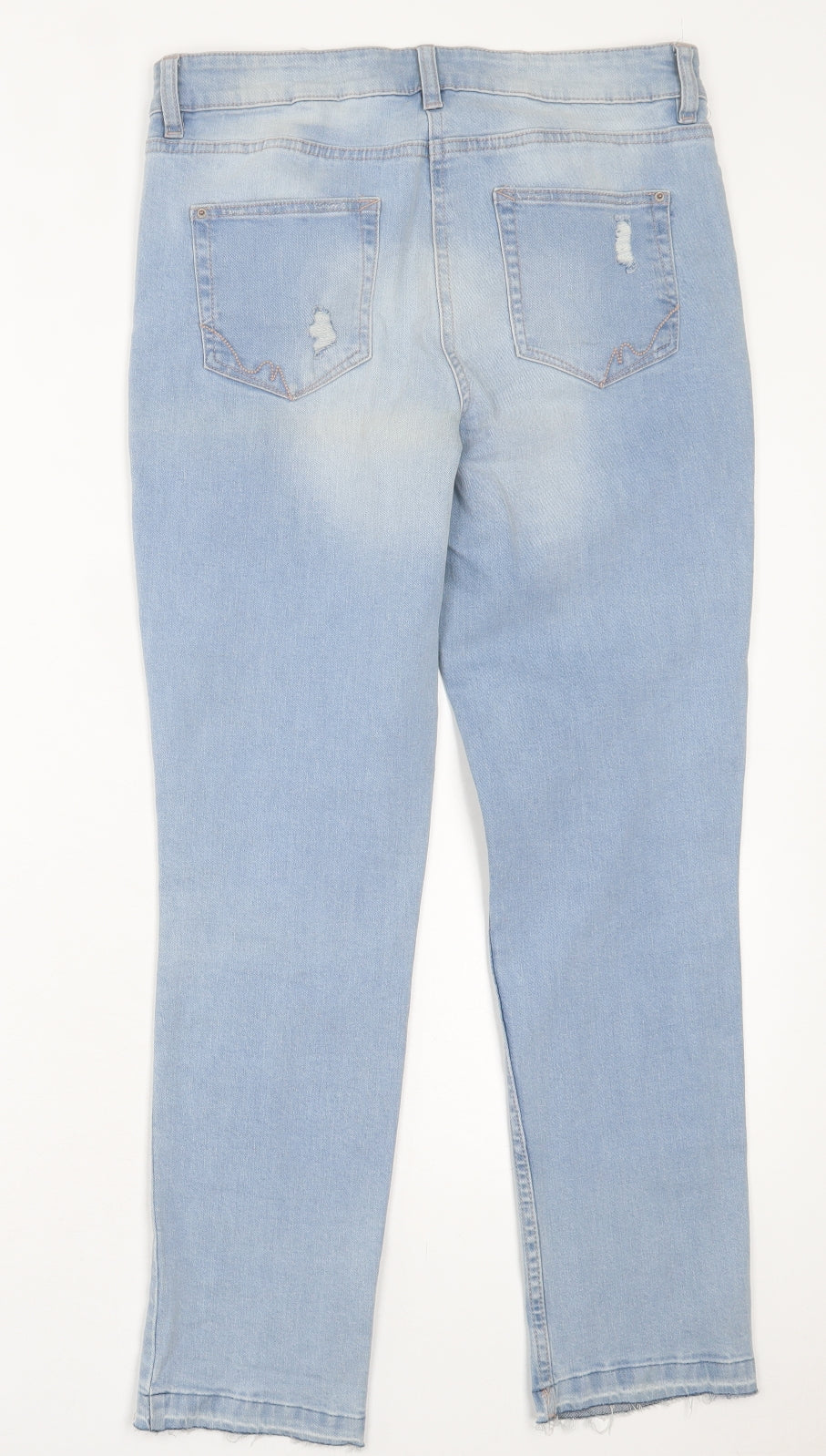NEXT Womens Blue Camel Cropped Jeans Size 12 L27 in Regular Button