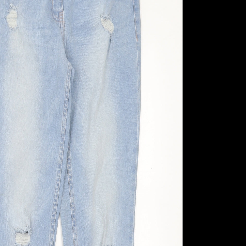 NEXT Womens Blue Camel Cropped Jeans Size 12 L27 in Regular Button