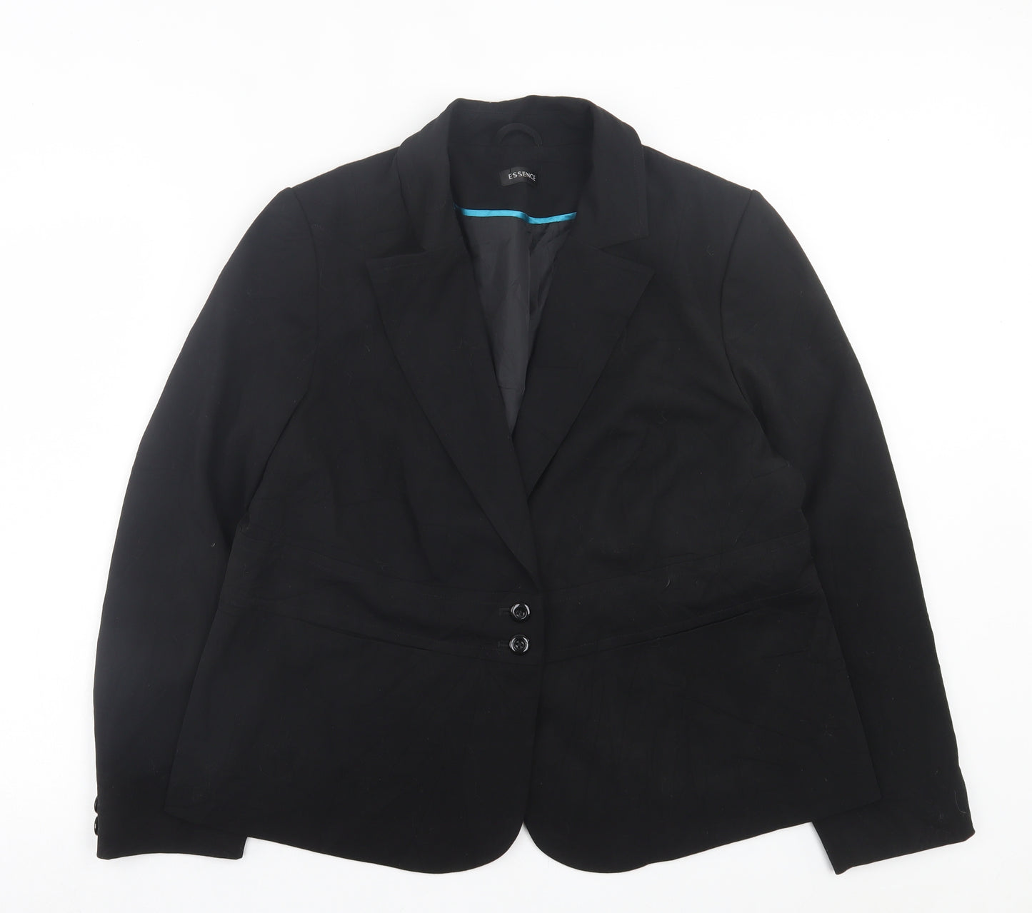essence Womens Black Jacket Blazer Size 20 Button