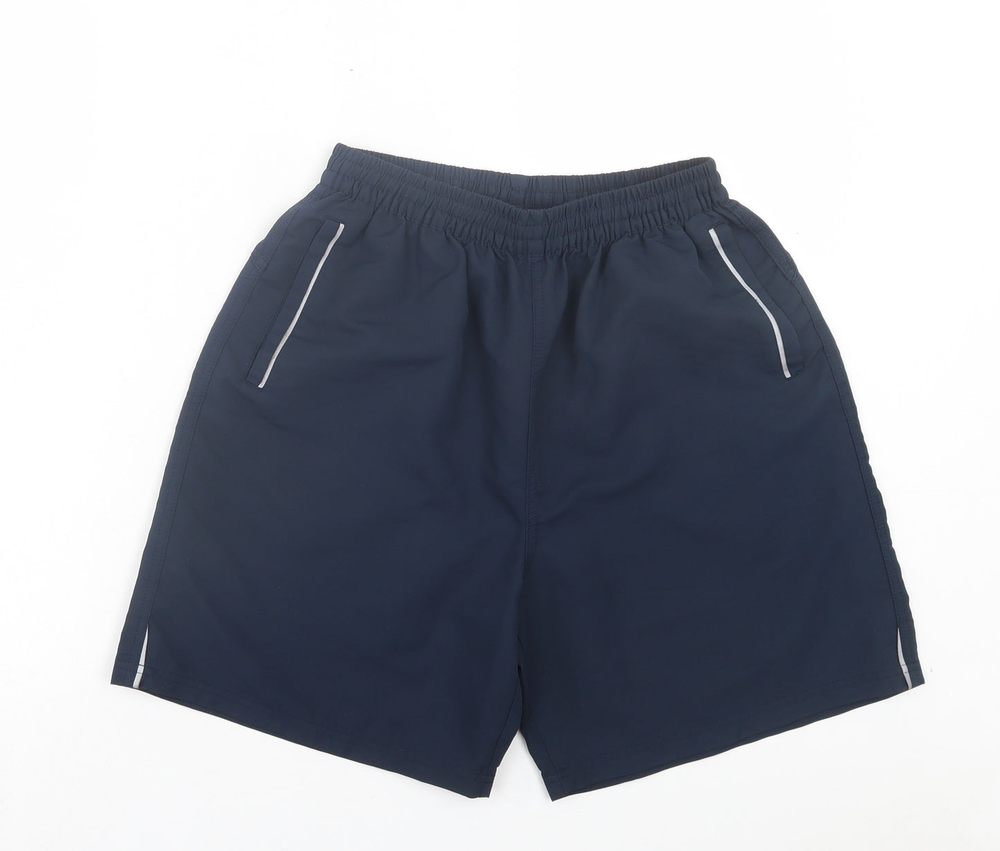 Aptus Mens Blue Polyester Sweat Shorts Size 30 in L7 in Regular