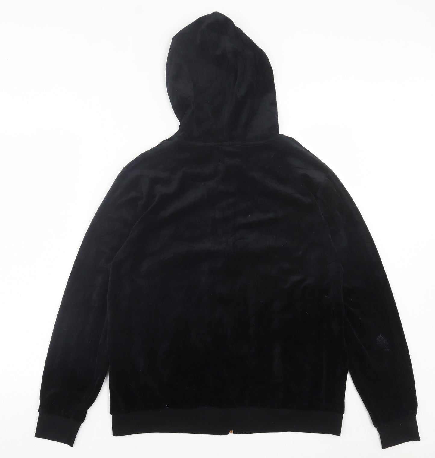 Papaya Womens Black Polyester Full Zip Hoodie Size L Zip
