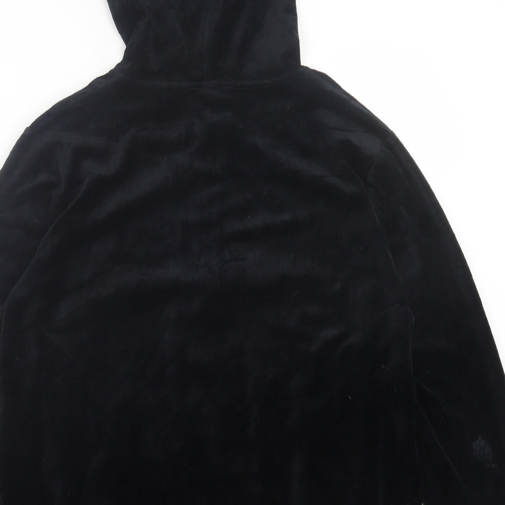 Papaya Womens Black Polyester Full Zip Hoodie Size L Zip