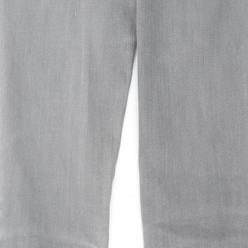 Uniqlo Womens Grey Cotton Skinny Jeans Size 6 L32 in Regular Button