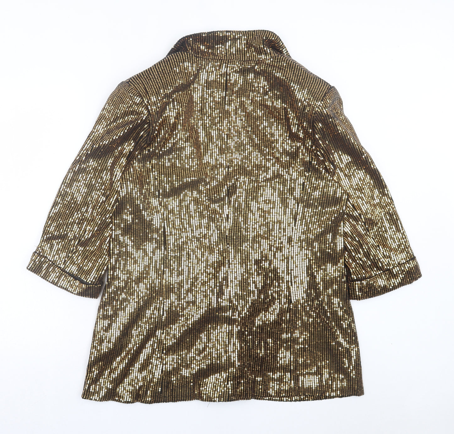 Boohoo Womens Gold Jacket Size 22