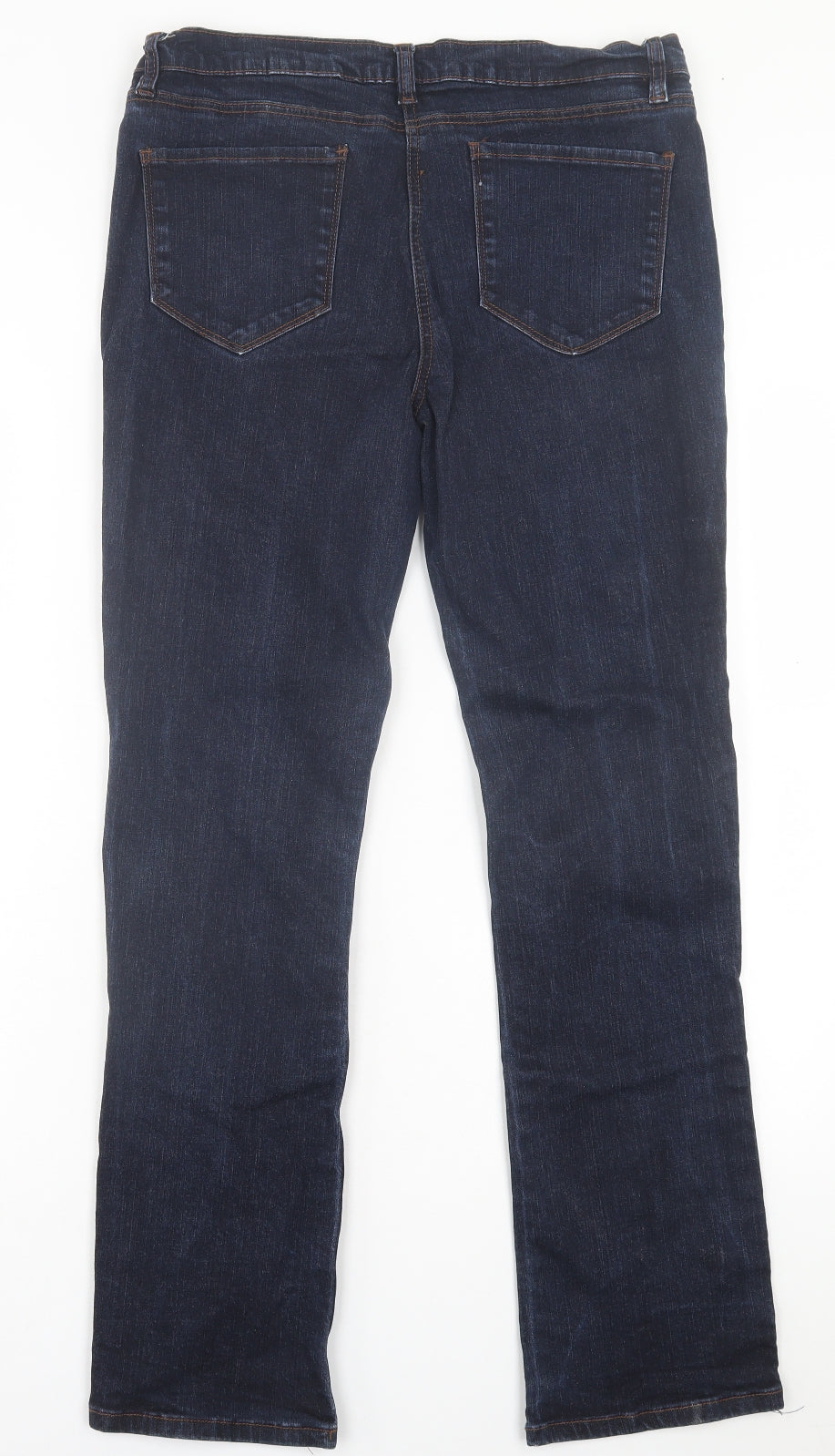 NEXT Womens Blue Cotton Bootcut Jeans Size 32 in L30 in Regular Button
