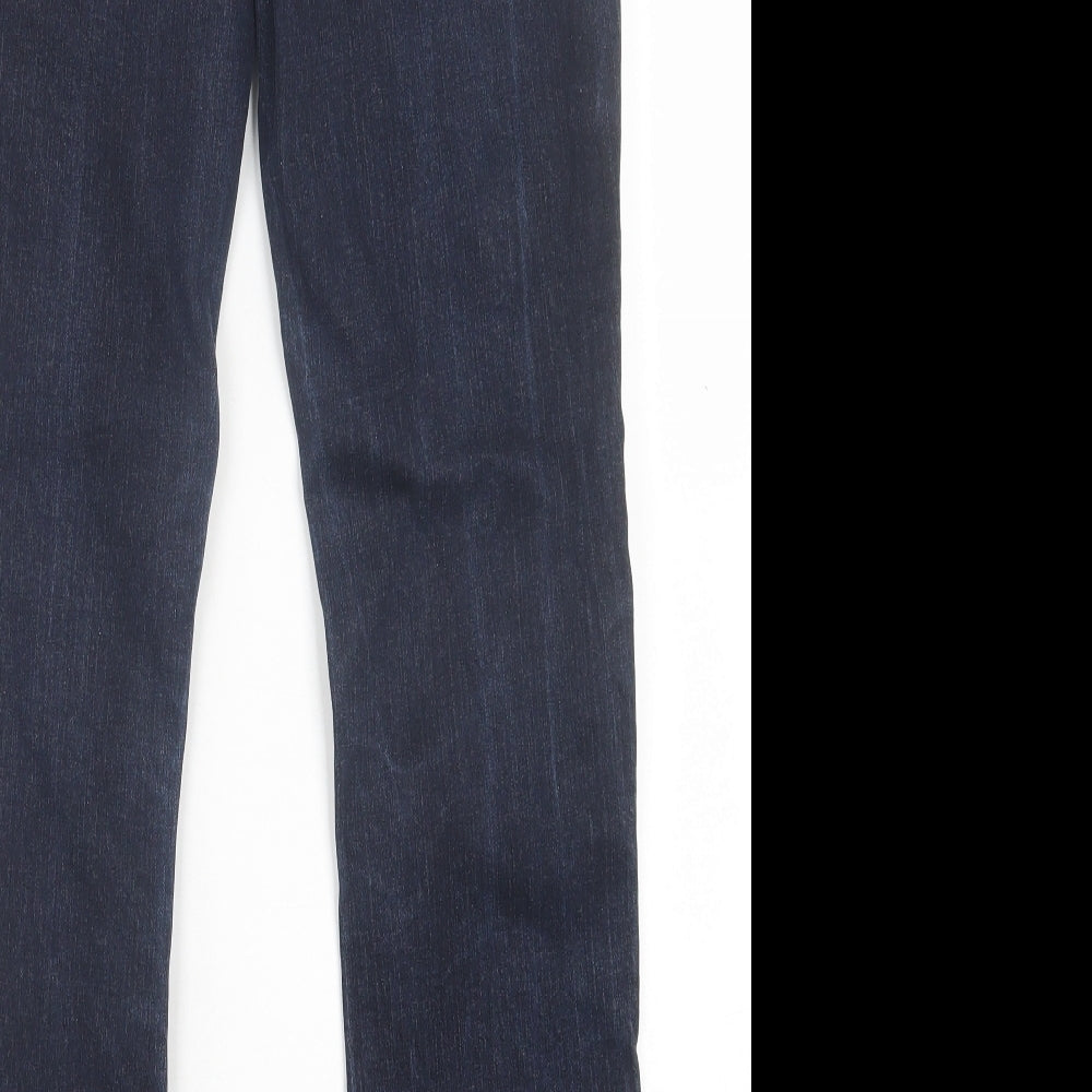 NEXT Womens Blue Cotton Bootcut Jeans Size 32 in L30 in Regular Button