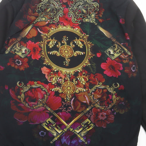 Damned Delux Womens Black Geometric Jacket Size S Zip