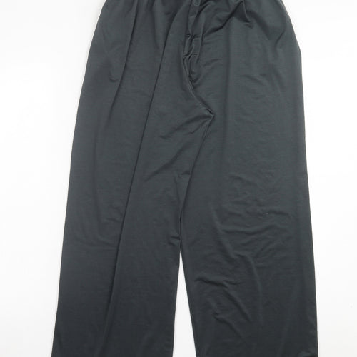 Uniqlo Womens Grey Polyester Trousers Size M L26 in Regular Drawstring