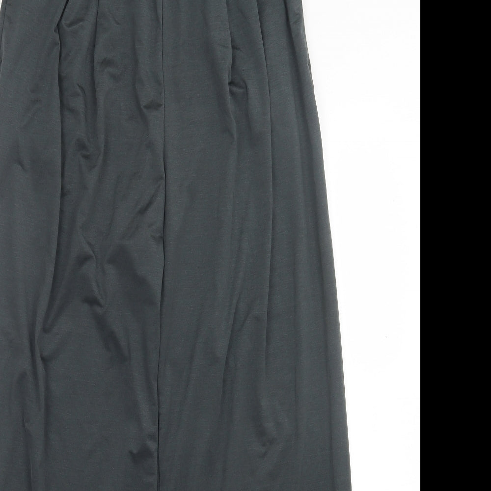 Uniqlo Womens Grey Polyester Trousers Size M L26 in Regular Drawstring