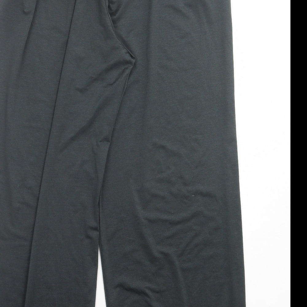 Uniqlo Womens Grey Polyester Trousers Size M L26 in Regular Drawstring