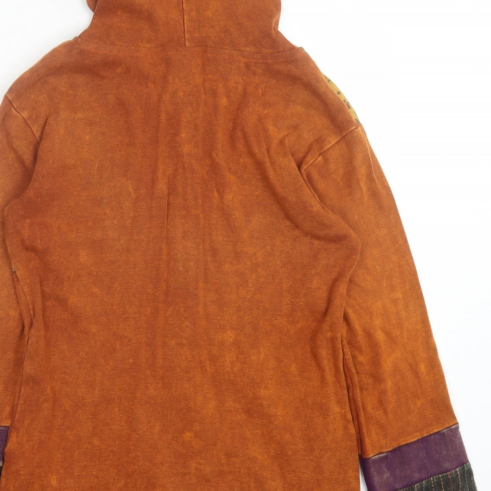 Gringo Womens Multicoloured Geometric Polyester Full Zip Hoodie Size M Zip
