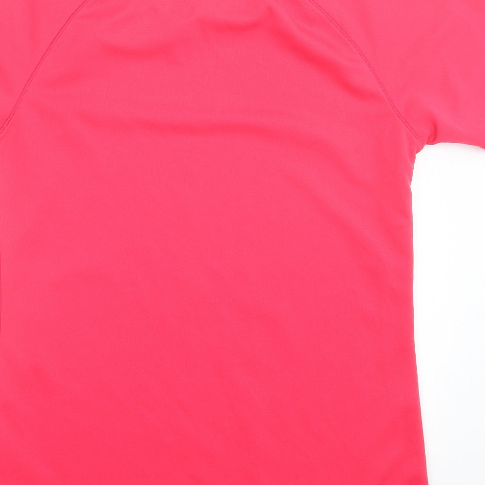 Gelert Womens Pink Polyester Basic T-Shirt Size 12 Crew Neck Pullover