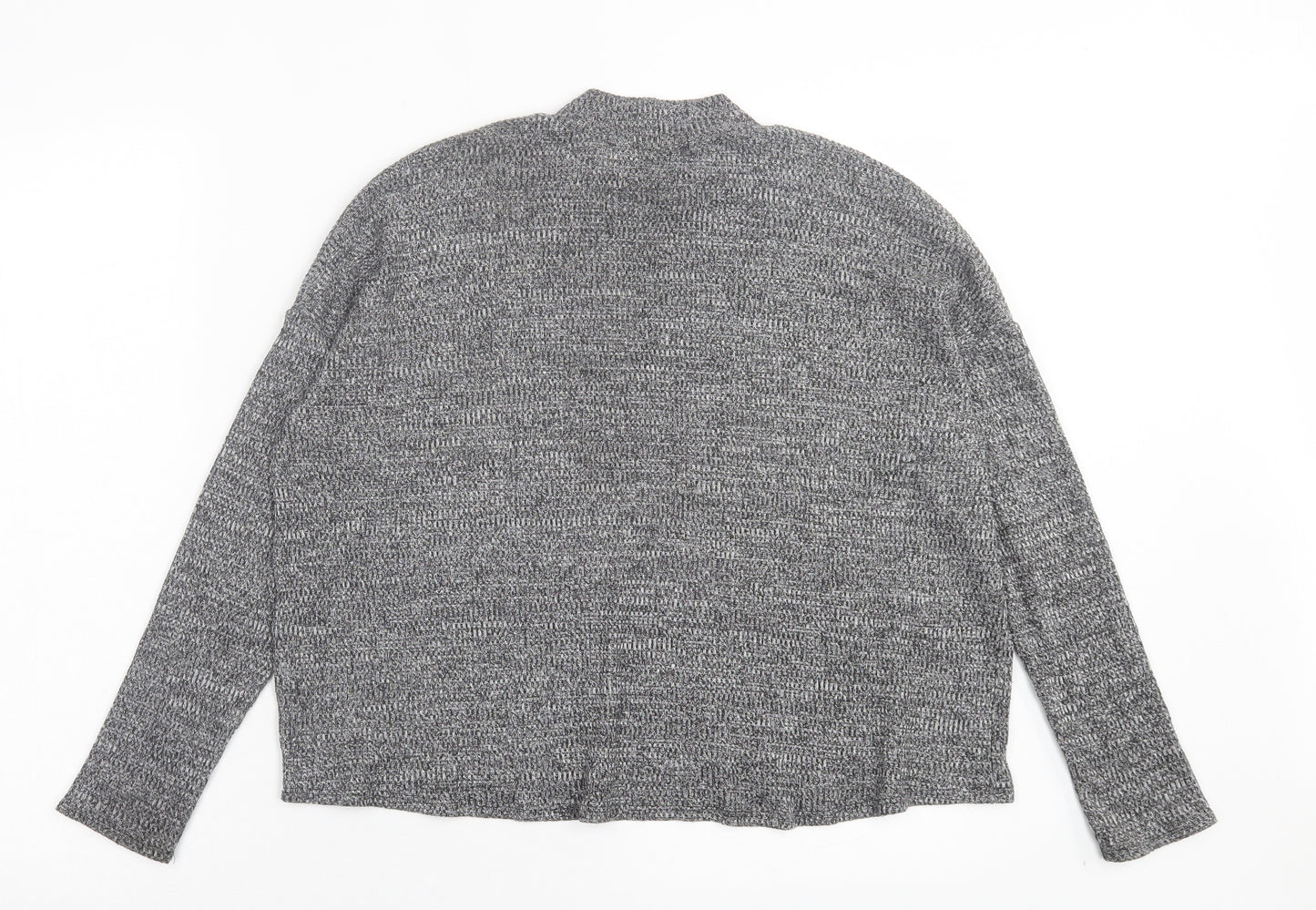 H&M Womens Grey Round Neck Polyester Pullover Jumper Size M