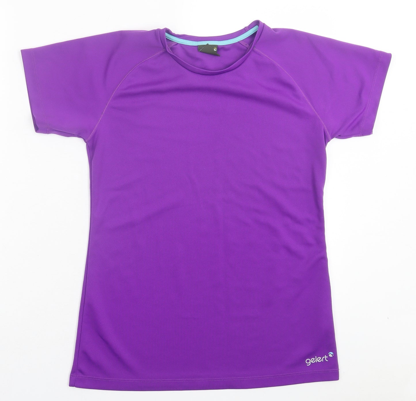 Gelert Womens Purple Polyester Basic T-Shirt Size 12 Crew Neck Pullover