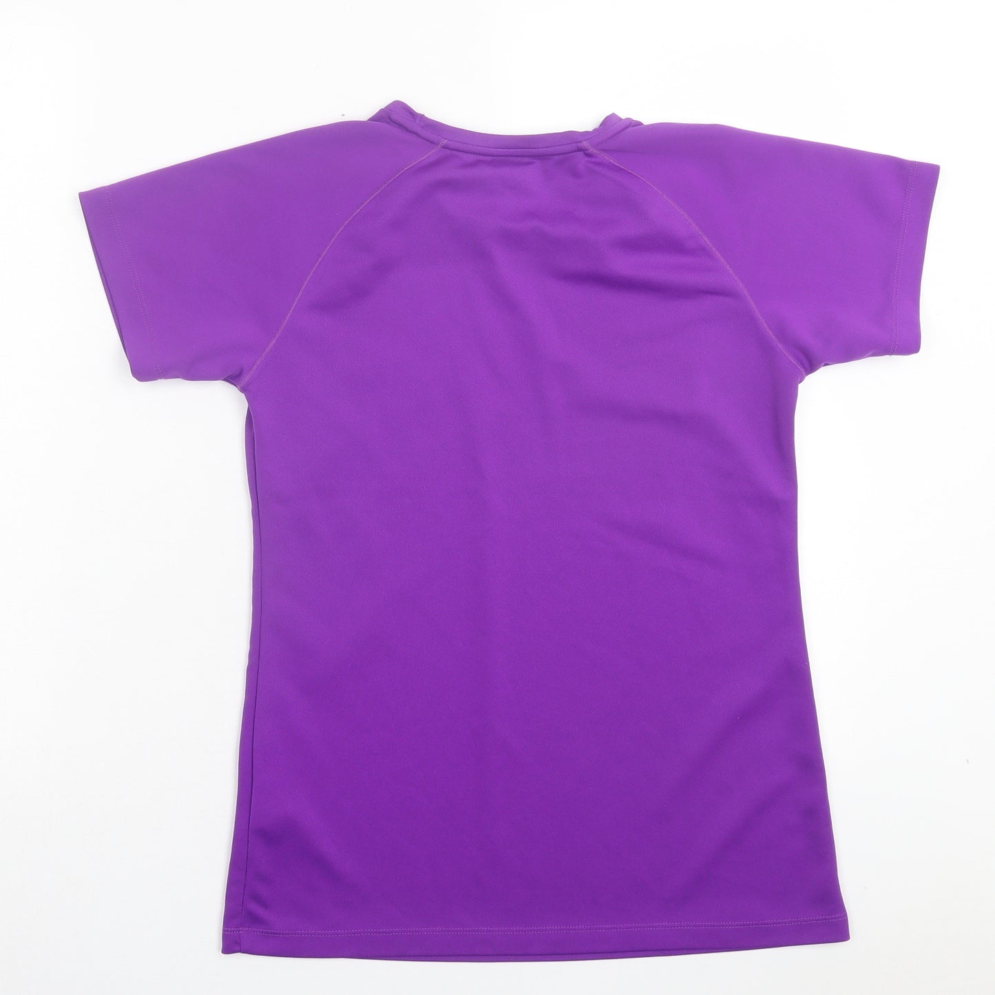 Gelert Womens Purple Polyester Basic T-Shirt Size 12 Crew Neck Pullover