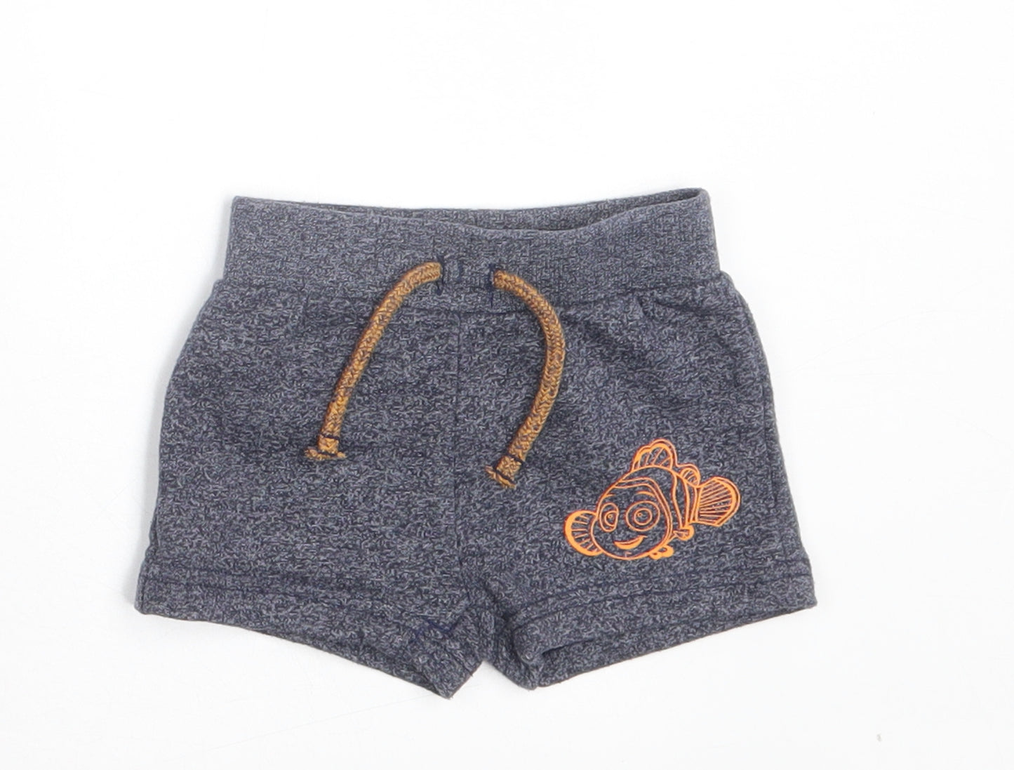 Primark Boys Blue Cotton Cropped Trousers Size 0-3 Months Drawstring - Finding Nemo