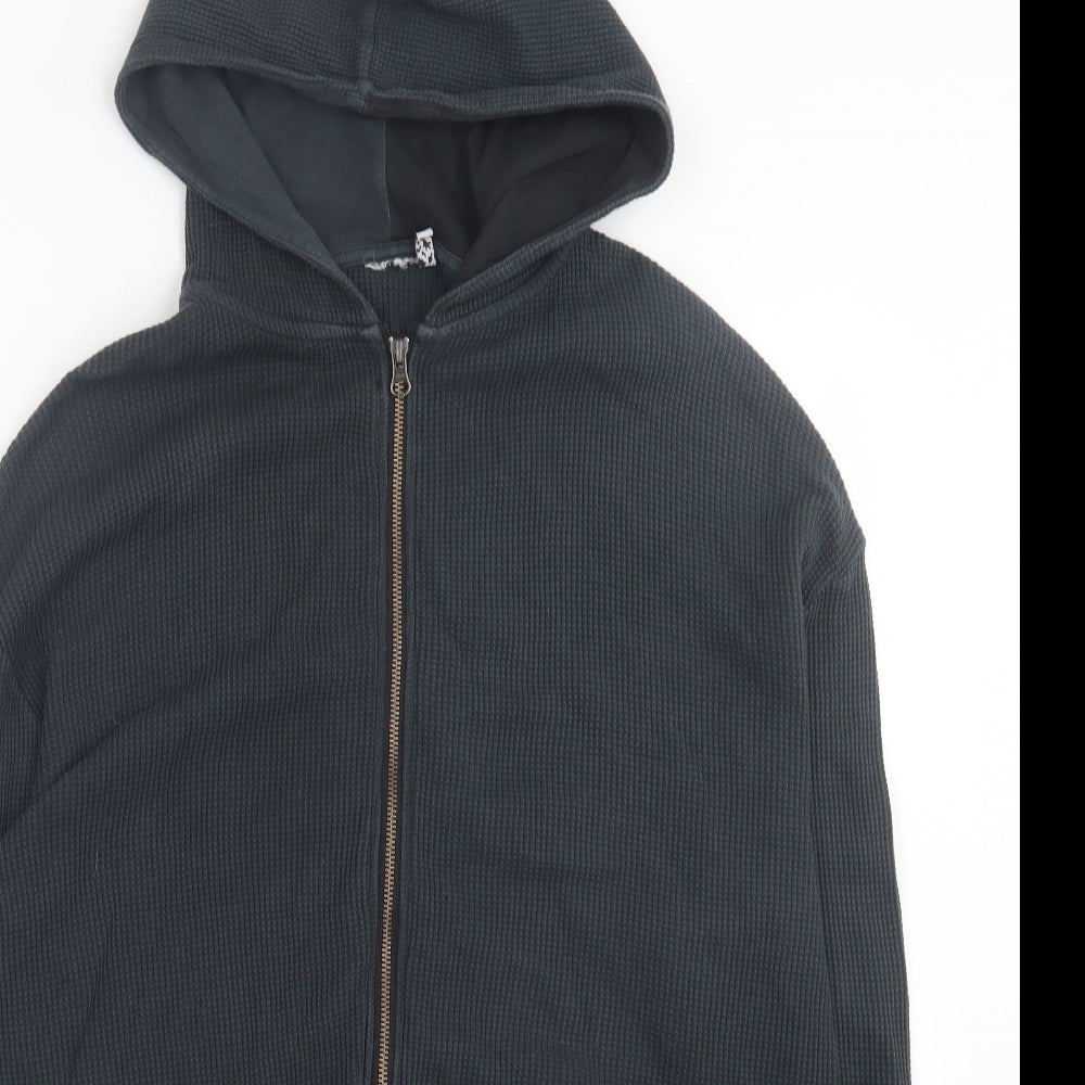 ASOS Womens Grey Polyester Full Zip Hoodie Size 12 Zip