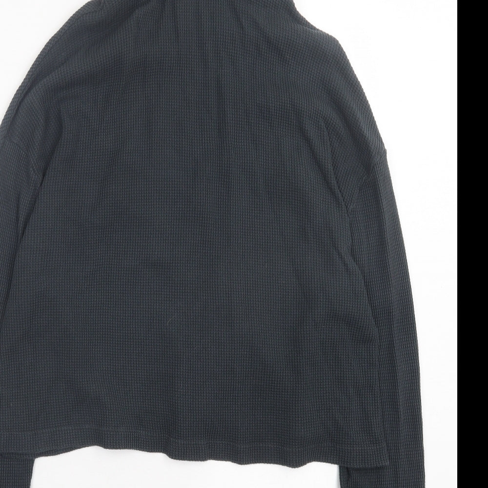 ASOS Womens Grey Polyester Full Zip Hoodie Size 12 Zip