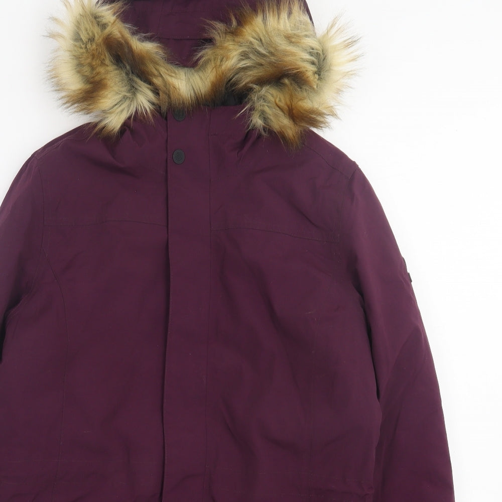 TOG24 Womens Purple Parka Coat Size 12 Zip