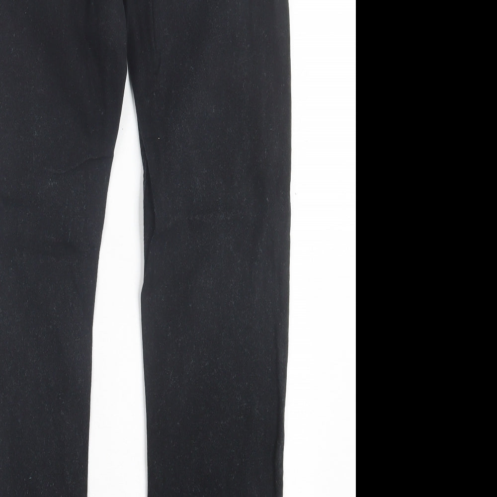 Denim & Co. Mens Black Cotton Straight Jeans Size 30 in L30 in Slim Button