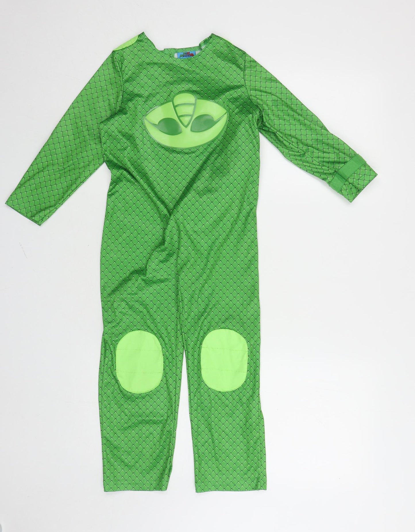PJ Masks Boys Green Geometric Polyester One Piece Size 5-6 Years Hook & Loop - Dinosaur, Scales