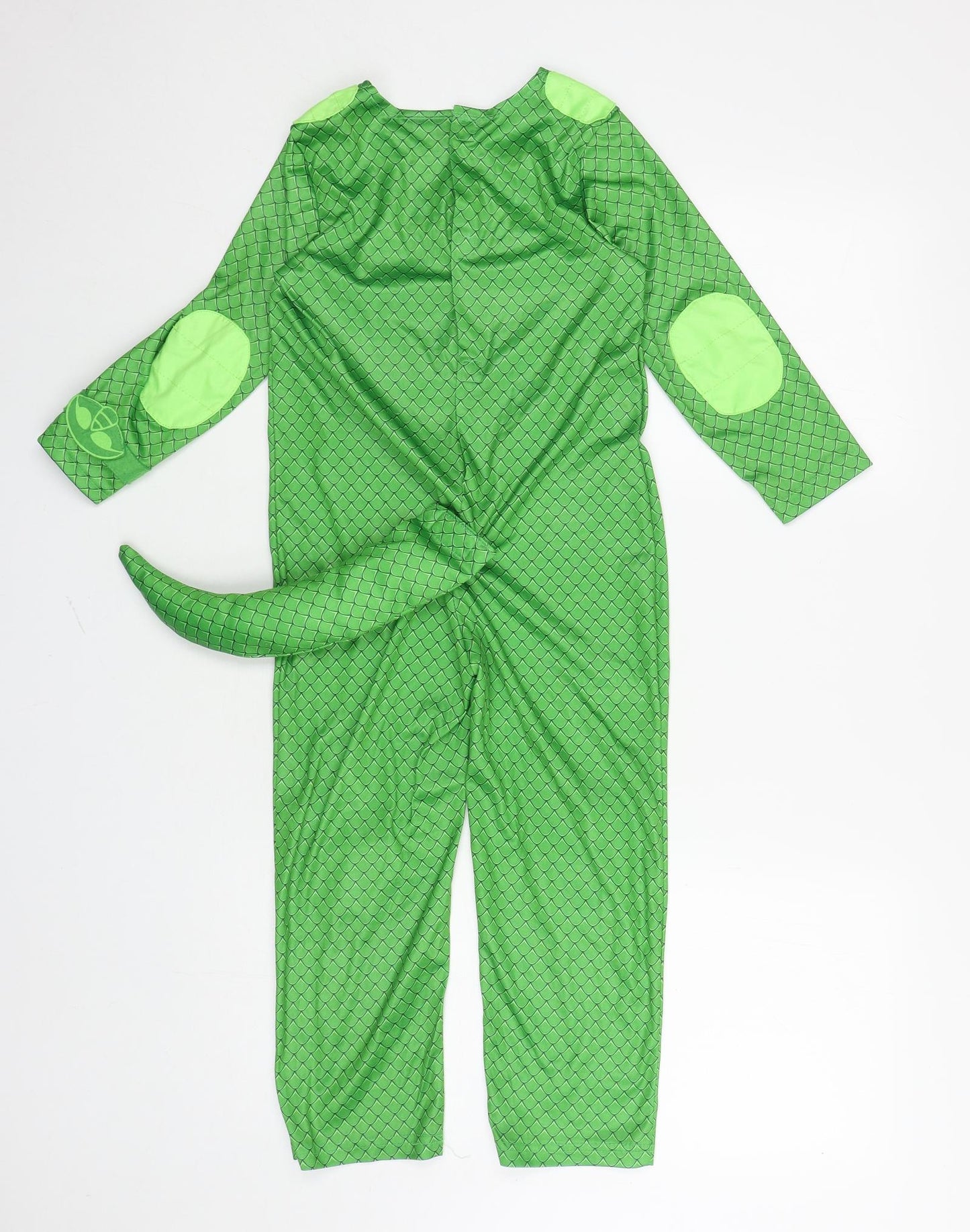 PJ Masks Boys Green Geometric Polyester One Piece Size 5-6 Years Hook & Loop - Dinosaur, Scales