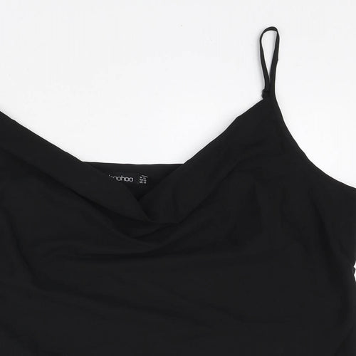 Boohoo Womens Black Polyester Basic Tank Size 20 Cowl Neck