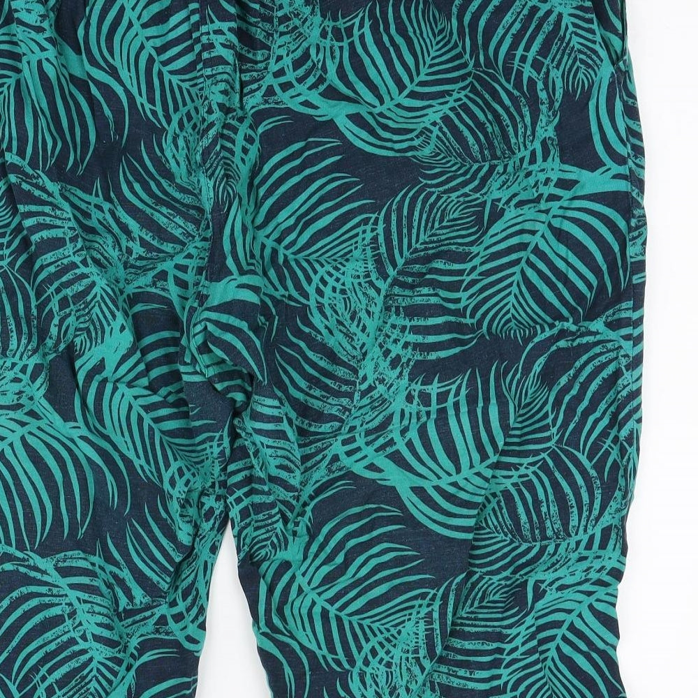 Anthology Womens Green Geometric Viscose Bermuda Shorts Size 24 L17 in Regular Tie