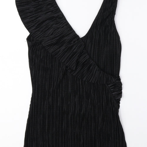 Mango Womens Black Polyester Basic Tank Size 4 Sweetheart