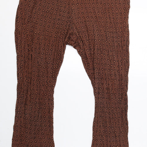H&M Womens Brown Geometric Viscose Jogger Leggings Size M L24 in