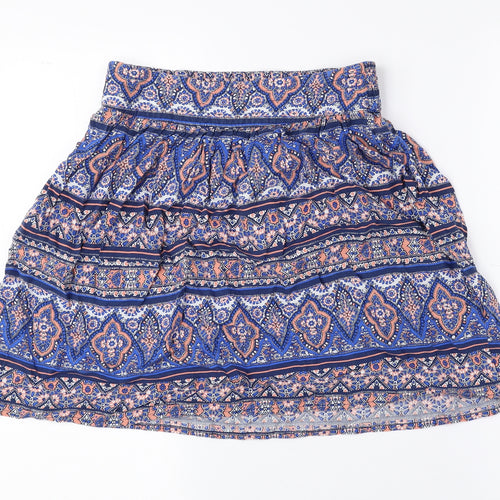 New Look Womens Multicoloured Geometric Viscose A-Line Skirt Size 8
