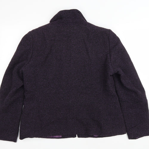Marks and Spencer Womens Purple Jacket Size 14 Zip