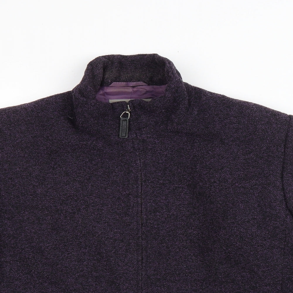 Marks and Spencer Womens Purple Jacket Size 14 Zip