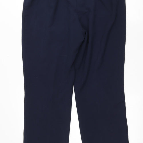Bonmarché Womens Blue Polyester Trousers Size 14 L28 in Regular Drawstring