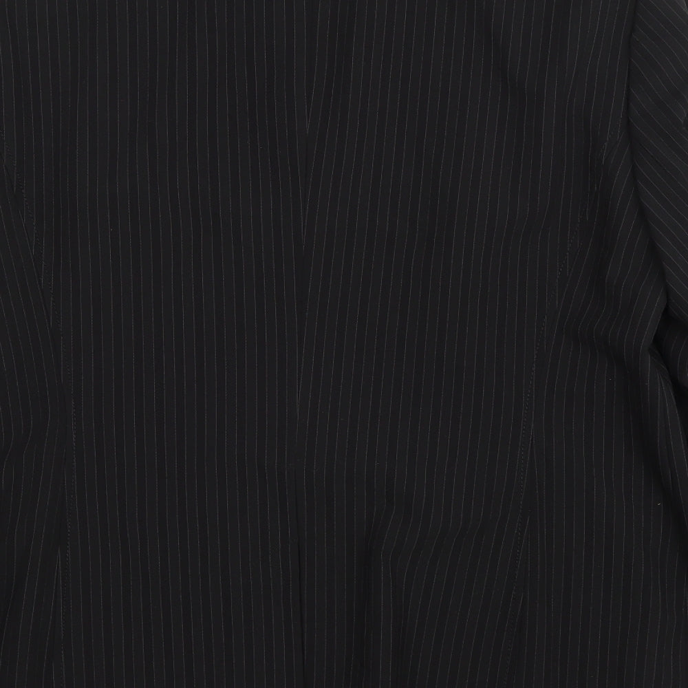 Taifun Womens Black Striped Polyester Jacket Blazer Size 20