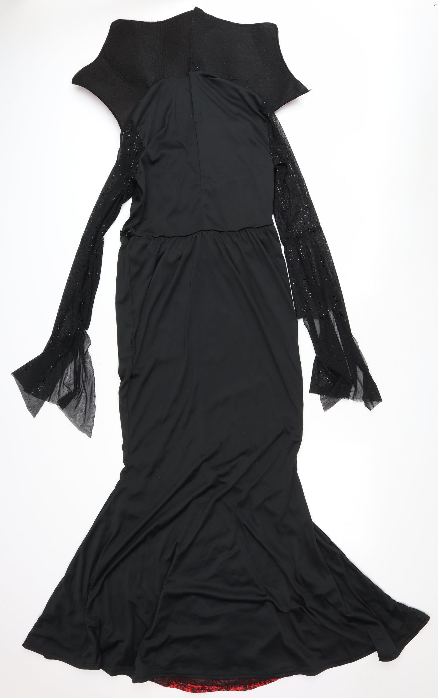 George Womens Black Polyester Mermaid Size 12 Square Neck Hook & Loop - Vampire costume