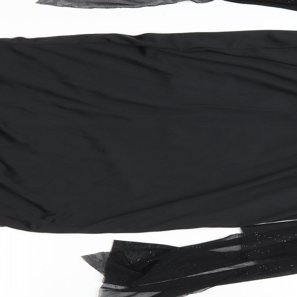 George Womens Black Polyester Mermaid Size 12 Square Neck Hook & Loop - Vampire costume