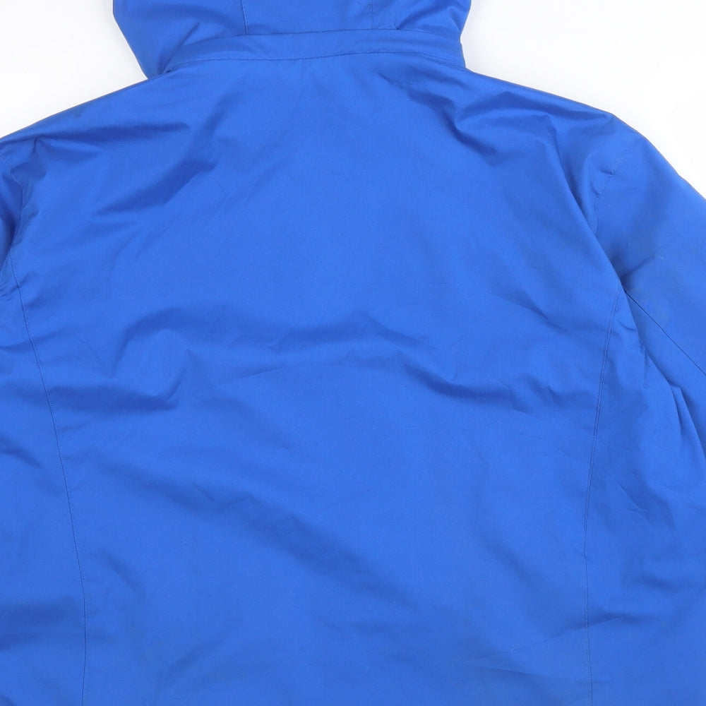 King Camp Womens Blue Rain Coat Coat Size XL Zip