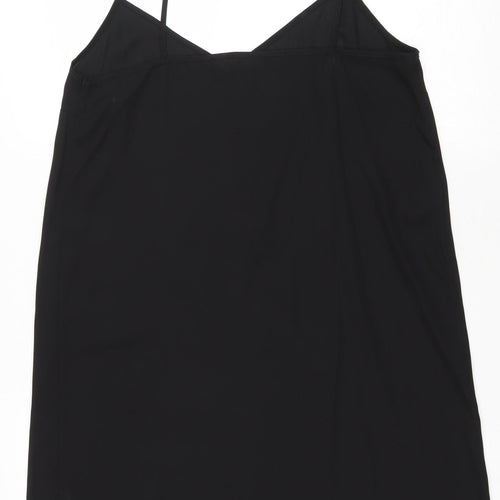 River Island Womens Black Polyester Tank Dress Size 12 V-Neck Pullover