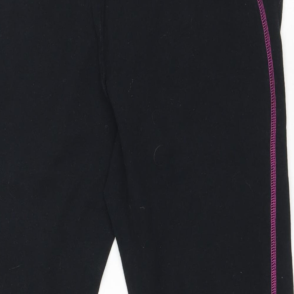 Marks and Spencer Womens Black Cotton Cut-Off Shorts Size 16 L16 in Regular Drawstring