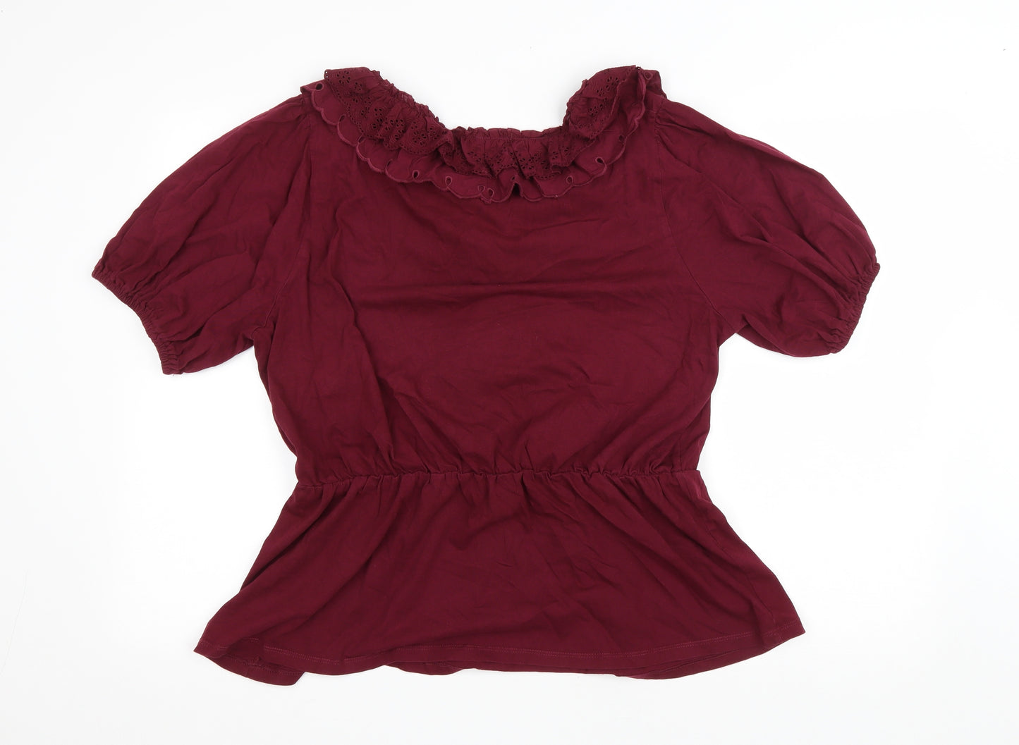 George Womens Purple Cotton Basic T-Shirt Size 20 V-Neck