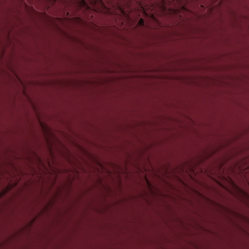 George Womens Purple Cotton Basic T-Shirt Size 20 V-Neck