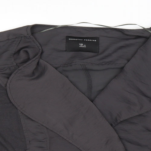 Dorothy Perkins Womens Grey Jacket Size 12 Tie