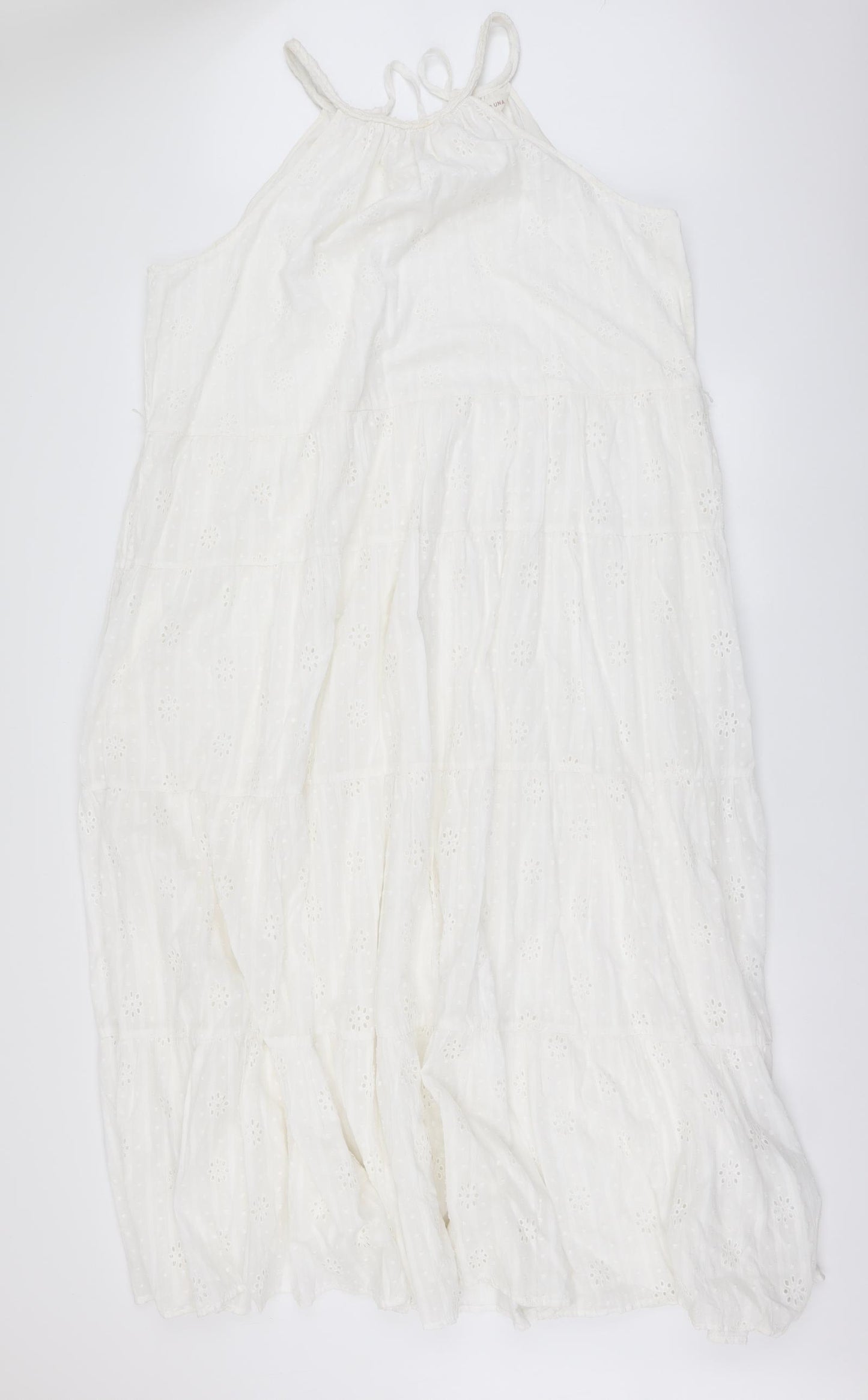 Per Una Womens Ivory Cotton Maxi Size 18 Round Neck Pullover