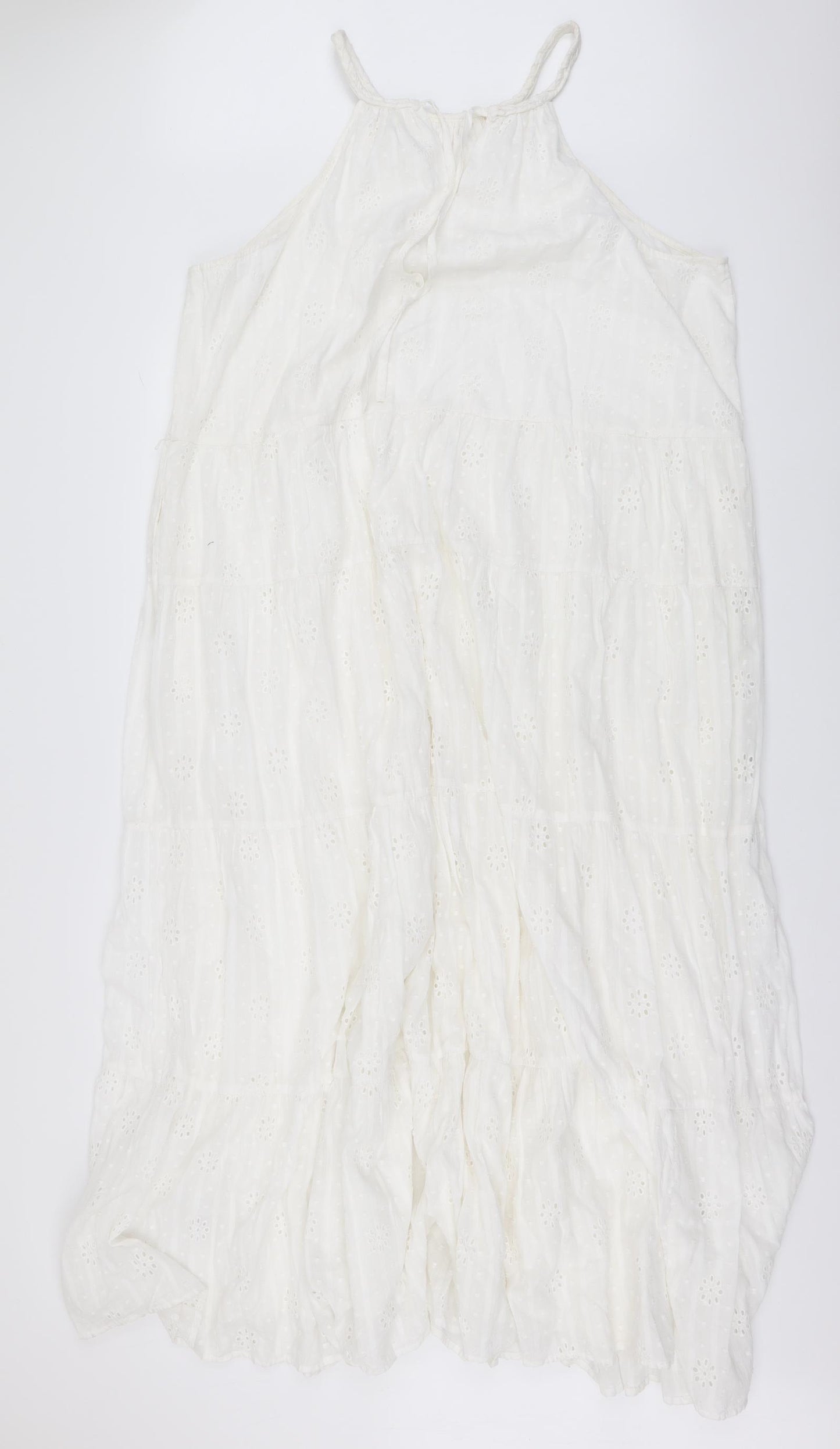 Per Una Womens Ivory Cotton Maxi Size 18 Round Neck Pullover
